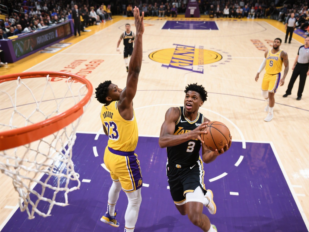 以最近一场对阵湖人队的比赛为例，库明加在